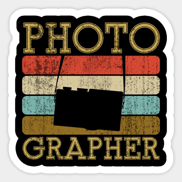 Vintage Photographer Gift | Photography Profession Sticker by DesignatedDesigner